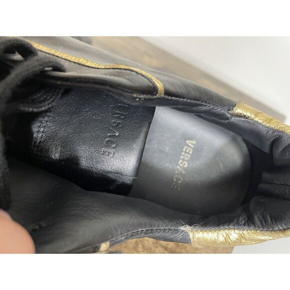 VERSACE Leather Studded Accents Sneakers - Picture 8 of 13